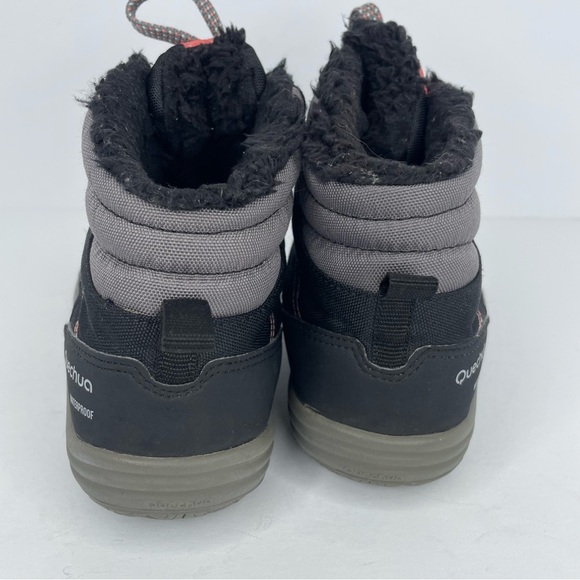Quechua Decathlon Womens Size 7 Waterproof Hiking Boots SH100 Warm Mid W Black - Picture 6 of 9